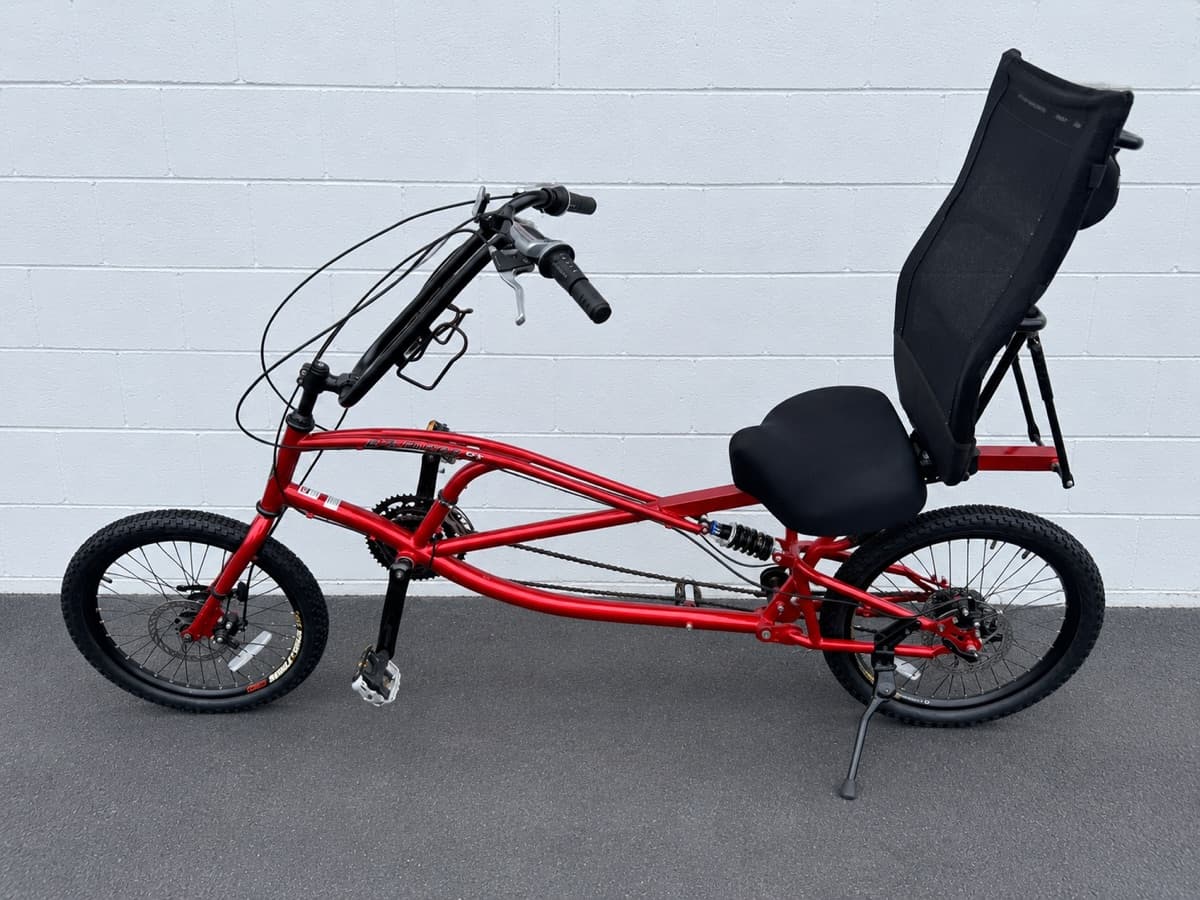EZ Rider CX Recumbent Bike — disc brakes, mesh seat