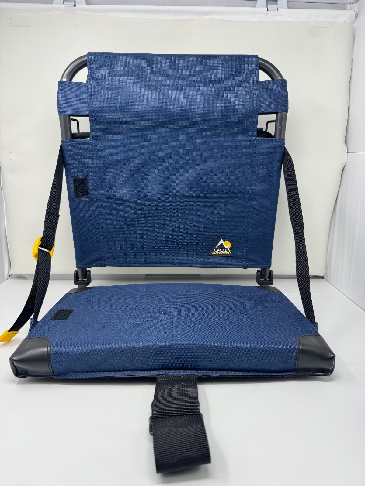 GCI Outdoor Stadium Seat - Navy Blue Folding Bleacher Chair